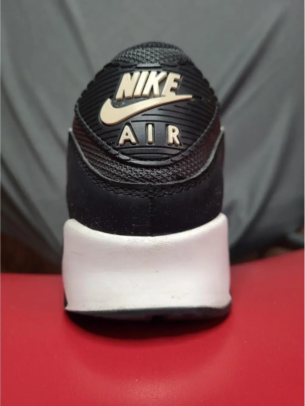 Nike Air Max 90 Shoes Mens 10 Black Running Sneakers Gym CN8490-002 Athletic